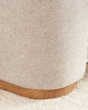 Wool Blend Stone N. Premium Chandler Upholstered Bed Frame