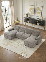 Hudson U-Shape Corner Sofa-bed