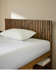 Oak Effect Slatted Headboard Bronx Platform Bed Frame with Storage