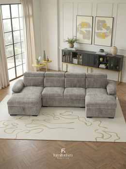 Hudson U-Shape Corner Sofa-bed
