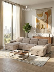 Hudson U-Shape Corner Sofa-bed