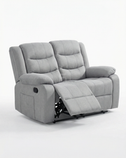 CloudComfort Light Grey Fabric Recliner Sofa