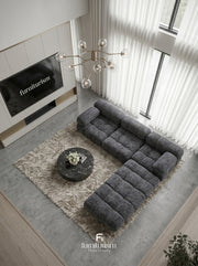 The Milan Modular Cloud: 4-Piece Compression Sofa.