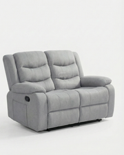 CloudComfort Light Grey Fabric Recliner Sofa
