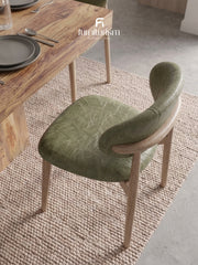 Dakota Mango Wood 90cm Cube Dining Table with 4 Scandi Dining Chairs – Available in 5 Colours
