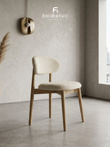 Dakota Mango Wood 90cm Cube Dining Table with 4 Scandi Dining Chairs – Available in 5 Colours