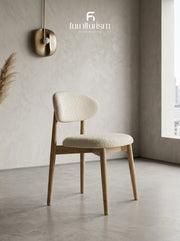 Dakota Mango Wood 90cm Cube Dining Table with 4 Scandi Dining Chairs – Available in 5 Colours