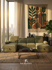 Hudson U-Shape Corner Sofa-bed