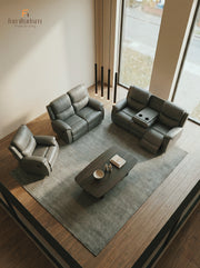 Leather Houston Air Recliner Sofa